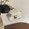 Bolso Hermoso, Fresco y Elegante, Bolso Cuadrado Pequeño de Estilo Coreano Simple para el Trabajo, Bolso Cruzado de Hombro Casual de Aspecto Caro