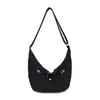 Bolsa Transversal Leve Estilo Ins Lua Crescente para Mulheres Estudantes, Impermeável, Resistente ao Desgaste, Bolsa de Ombro Único para Saída Diária