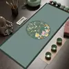 Mantel Individual para Mesa de Té, Posavasos de Té Absorbente de Agua y de Secado Rápido, Mantel Largo para Mesa de Té Estilo Chino Nuevo, Tapete Drenante de Diatomeas para Cocina, Lavable
