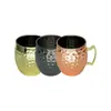 Fornecimento Transfronteiriço de Copos Moscow Mule, Copos de Coquetel de Aço Inoxidável, Copos em Formato de Tambor de Cobre Galvanizado Eletroliticamente Gravados, Taças de Vinho Personalizadas