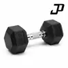 Mancuernas hexagonales de hierro fundido recubiertas de goma, antideslizantes y duraderas, en stock para entrega directa, equipo de fitness comercial para hombres al por mayor directamente de fábrica