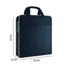 Pasta Portátil Estilo Vertical em Tecido Oxford para Reuniões de Escritório e Treinamentos, Bolsa para Documentos A4, Bolsa Impermeável para Estudantes de Negócios