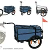 Liga de Alumínio Trailer para Veículo Elétrico Trailer de Bicicleta Carrinho de Mão Puxado à Mão Viagem ao Ar Livre Carga Diária Carrinho Dobrável Acampamento