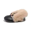 Zapatos Peludos para Niñas Zapatos de Frijol con Forro de Felpa Princesa 2025 Invierno Nuevos Zapatos Cálidos de Algodón con Suela Suave para Niños
