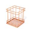 Cesta de Almacenamiento Inferior de Malla de Hierro Oro Rosa Nórdico Contenedor de Lápices Cesta de Acabado para Almacenamiento de Oficina Cesta para Artículos de Papelería Cesta de Almacenamiento de Metal