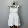 2026 Nuevo Vestido Coreano Dongdaemun Estilo Deseo Puro con Cordón que Resalta el Busto, Volantes, Estilo Muñeca, Sin Mangas