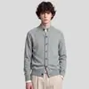 APO Ropa para Hombre Abrigo suéter texturizado para hombre transfronterizo, mezcla de lana, top de punto casual holgado de manga larga