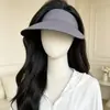 Sombrero de Sol de Verano para Mujer sin Rastro, Protección UV Integrada, Sombrero de Sol Plegable de Ala Ancha