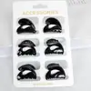 Pinza de plástico para el pelo de 2,7 cm, pinza simple de tamaño pequeño, pinza para flequillo de pelo suelto, pinza superior para el pelo trenzado de mujer, pinza de garra negra, accesorios para la cabeza