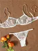 Anillo de Acero de Tres Puntos Malla Bordado Transparente Listo para Usar Una Pieza Envío Directo Tentación Sexy Medianoche Amazon Ropa Interior Sexy