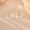 Aretes Clásicos Cuadrados Geométricos con Goteo de Aceite, Simples y de Moda, de Alta Gama y Versátiles, Aretes Elegantes para Mujer, Aretes Frescos y Dulces