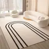 Tapete Estilo Creme para Sala de Estar, Luxo Leve de Alta Qualidade 2026 Novo Modelo, Tapete para Sofá de Casa, Tapete de Chão Resistente a Manchas para Quarto