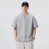 Ropa de Hombre Shanggu Estilo Japonés Marca de Moda Verano Nuevo Camiseta con Parches Falsos de Dos Piezas Nueva de Hombre Manga Corta Fresca Cuello Redondo Manga Corta