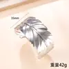 Pulsera Popular Transfronteriza de Acero Inoxidable con Superficie Amplia, Diseño de Flor y Hoja, Pulsera Abierta para Mujer, Diseño de Alta Gama, Joyería de Acero de Titanio
