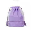Bolsa de natación con logo personalizable de alta calidad, separada para seco y mojado, mochila con cordón con compartimento para zapatos, bolsa para baile latino