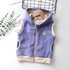 Inverno Novo Colete Com Capuz Casaco Pequeno e Médio Vestuário Infantil Ollie Veludo Colete Infantil Quente Vestuário Infantil Top Zíper Shani