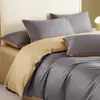60 Unidades Algodão Puro Algodão de Fibra Longa Conjunto de Quatro Peças Bicolor Simples Luxo Leve Universal para Todas as Estações Conjunto de Quatro Peças de Algodão Pode Emitir Fatura