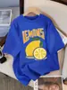 Camiseta Feminina com Estampa de Limão Fresco Casual Oversized Algodão Respirável Manga Curta Xadrez Gola O