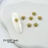 Pedras de Strass para Nail Art de Floco de Neve em Liga Metálica, Venda Quente Transfronteiriça, Bestseller de Inverno, Estilo 3D Versátil, Acessórios de Unha de Floco de Neve Dourados e Prateados
