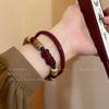 Pulsera de Cuentas de Flor de Rosa de Estilo Chino para Manos Elegantes Retro con Diseño Nicho Ins para Mujer