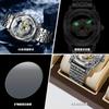 Reloj Tourbillon Retro Tallado Auténtico para Hombre, Automático, Luminoso, Hueco, Deportivo, de Moda, No Mecánico