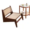 Sillón Reclinable Puf Casual de Ratán Chandigarh Individual Balcón Madera Maciza Sillón de Sofá Fábrica de Sillas Una Pieza Mayoreo