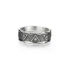 Anel Masculino Europeu e Americano Olho de Deus em Prata Tailandesa com Design Moderno, Personalidade Vintage, Anel Aberto Ajustável Atacado