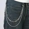 Pantalones de Performance Hip-Hop Cadena Nueva Moda Street Dance Triple Capa Metal Alto Gama Versátil Nueva Etiqueta Decorativa Cadena en la Cintura