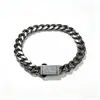 Pulsera Cubana Brillante Plata de Ley S925 Estilo Geométrico Simple y Elegante Pulsera Versátil Lujo Ligero Joyería de Diseño de Nicho