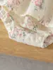 Mono de crepé estampado con mangas acampanadas para bebé niña, Verano 2026, Moda estilo coreano, Atuendo de salida y gateo para recién nacidos