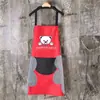 Avental de Casa Impermeável e à Prova de Óleo Limpa Mãos Avental de Cozinha para Cozinhar Versão Coreana Criativo Fofo Urso Avental com Alça no Pescoço Atacado
