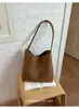 Bolso tote grande y relajado transfronterizo para mujer, nuevo bolso de hombro tejido vintage para el trabajo, bolso de axila de nicho