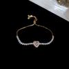 Pulsera transfronteriza ins de oro real electrochapado con circonitas Europa y Estados Unidos retro sentido de alta gama pulsera joyería nicho de lujo ligero venta al por mayor para mujer