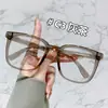 22286 Modelo Nuevo Armazón para Lentes Tr, Armazón Cuadrado Grande, Plegable y Portátil, Estilo de Moda Similar al de Celebridades de Internet, Unisex, Elegante y Versátil, Efecto Adelgazante