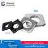 GB853 Aço Carbono / 304 Arruela Plana de Junta Inclinada Quadrada de Aço Inoxidável para Canal Entalhado em Ângulo M6M8M10M12M14-M36