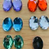 Rhinestones Ovalados Planos de Doble Agujero Imitación Acrílica con Superficie de Tortuga para Coser a Mano, 13*18mm
