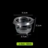 Taza Desechable para Salsa con Tapa para Uso en Casa, Contenedor Redondo Pequeño para Salsa de Soja, Caja de Condimentos, Plato Integrado para Salsa de Chile para Llevar