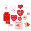 Calcomanías de San Valentín Estilo Retro Francés Embalaje de Regalo Amor Cuadrado Calcomanías Autoadhesivas Impermeables