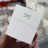 Cartão de Grampo de Couro com Pelo 6,3X7,3Cm Laço Joia Cartão de Papel Acessórios DIY Feitos à Mão Embalagem Sacola Papel Cartão