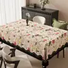 Mantel Retro Floral Estilo Americano, Impermeable, Resistente al Aceite, Resistente al Calor, Lavable, Estilo Pastoral, para el Hogar, Resistente a Manchas, Mantel Rectangular para Mesa de Comedor