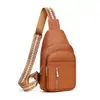 Bolsa de Peito Feminina Estilo Novo Transfronteiriça, Bolsa de Ombro Fashion com Textura de Couro Macio, Bolsa de Mão Casual para Viagem, Bolsa Transversal, Comércio Exterior