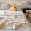 Colcha de Verano Linda de Frijol de Dibujos Animados, Colcha de Verano de Algodón Tejido de Leche, Colcha Fresca de Seda para Aire Acondicionado, Colcha Delgada para Dormitorio de Estudiante