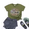 Amazon Wish Cross-Border Novedad en stock Camiseta informal de manga corta con cuello redondo y estampado de leopardo para mujer