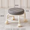 Taburete Pequeño Universal con Ruedas Taburete Bajo con Poleas para el Hogar Pequeño Taburete Redondo Taburete para Sofá Silla Pequeña Respaldo de Plástico