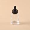 Silvermai Spot 30ml Botella Ovalada con Gotero Engrosada Círculo Grande Esencia Solución Original Botella Botella de Aromaterapia Botella de Vidrio para Aceite Esencial