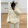 Chaqueta de plumón sin costuras con capucha para mujer japonesa (Chaqueta de plumas cálida otoño e invierno) 460920
