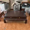 Mesa de centro grande em treliça de abacaxi de madeira maciça para apartamento pequeno mesa de centro retangular mesa de canto jacarandá todo jacarandá dourado mesa lateral de sofá