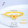 Pulsera de Oro Puzuo Mismo Estilo Oro Arena Cepillado Hebilla Mariposa Diamante para Mujer, Pulsera de Alto Nivel Estilo Palacio para Novia