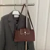 2026 Versão Coreana Bolsa Baguete Retro de Nicho Simples Versátil Fosca Bolsa de Mão Patchwork Bolsa de Ombro para o Trabalho Bolsa Feminina