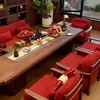 Nova mesa de chá estilo chinês, novo modelo 2026, design de escritório de alta qualidade, feita de madeira maciça de nogueira preta norte-americana, adequada para salas de estar residenciais